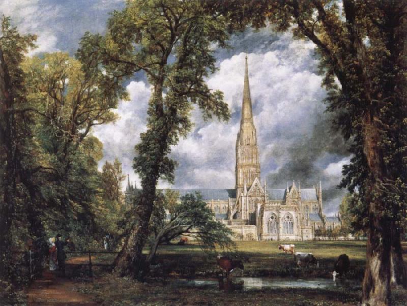 John Constable Salisbury Cathedral from the Bishop-s Grounds oil painting image